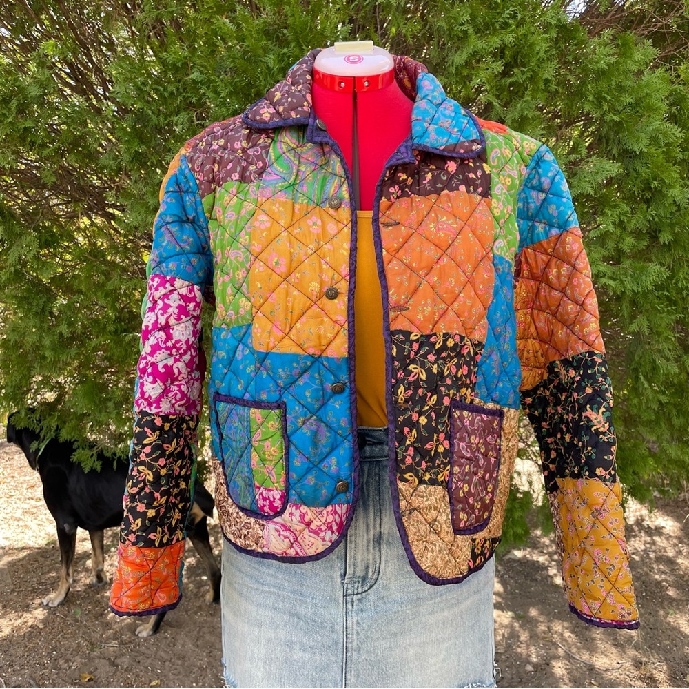 Vintage Reversible Quilted Patchwork Jacket